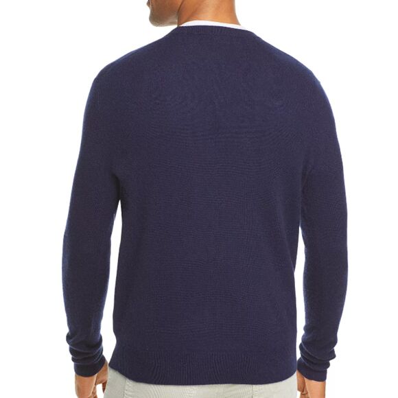 The Men's Store Navy Blue Merino Wool Crewneck Sweater - 100% Exclusive In Navy - Picture 2 of 5
